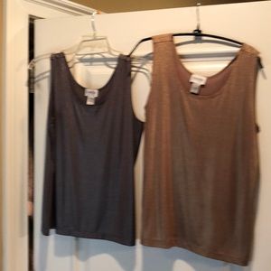 Silver and gold tank tops